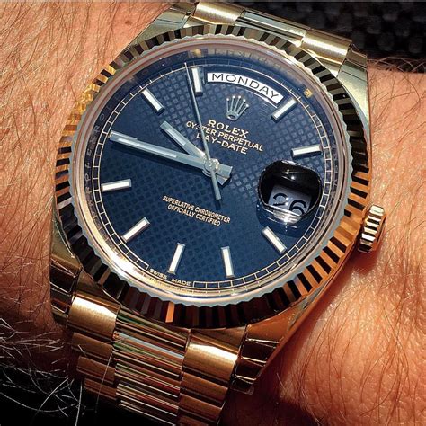 rolex oyster perpetual day date blue face|rolex oyster perpetual white gold.